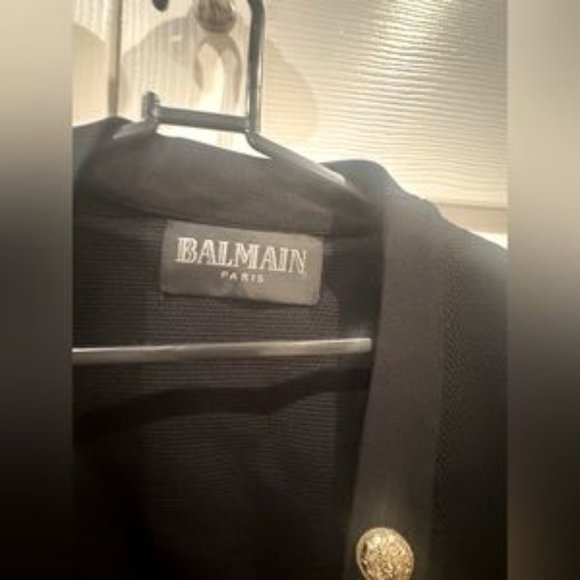 BALMAIN open front black heavy knit sweater - Picture 7 of 7